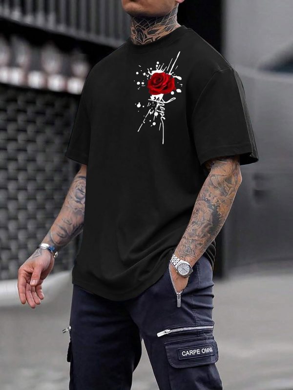 ⁦Bealin Men's Graphic Tees Casual Graffiti Short Sleeve Shirts Summer Rapper Streetwear Y2k Tops Tshirt⁩ - الصورة ⁦4⁩