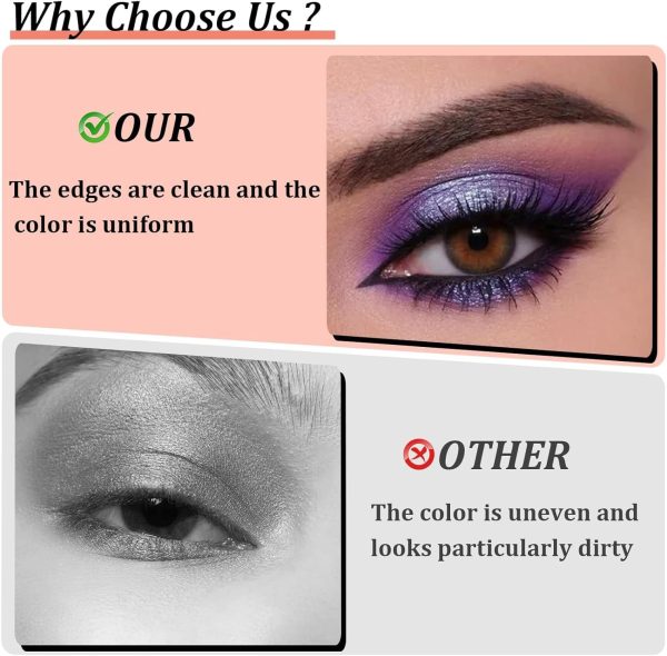 ⁦YelaJoy Eyetour Eyeshadow Tool - 2-Pack Eye Makeup Aid & Eyeliner Template, Quick Make-Up Stencils with Brush for Perfect Eye Looks⁩ - الصورة ⁦4⁩