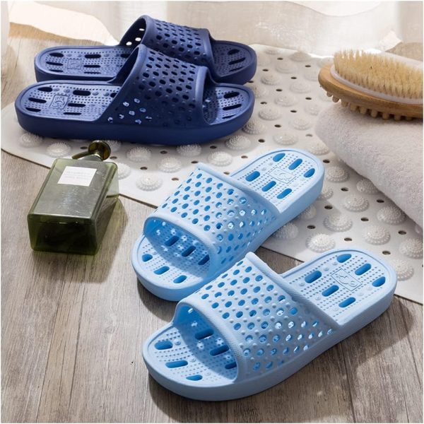 ⁦HAOLIHAO Women's and Men's Bathroom Slippers - EVA Home Hotel Slippers, Hollowed Out Leaking Light Tow Summer Couples Breathable⁩ - الصورة ⁦2⁩