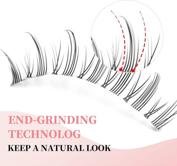 ⁦Excefore Natural Eyelashes Wispy False Eyelashes Natural Look, 5 Pairs Half Lashes Natural Look, Lash Clusters, Sunflower Eyelashes, Easy To Apply 5 Pairs⁩ - الصورة ⁦6⁩