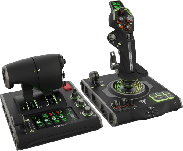 ⁦Turtle Beach VelocityOne Flightdeck - Universal HOTAS Simulation Joystick & Throttle with Touch Display, Stick Mounted HUD and Contactless Sensors for Air and Space Combat on Windows 10 & 11⁩ - الصورة ⁦5⁩