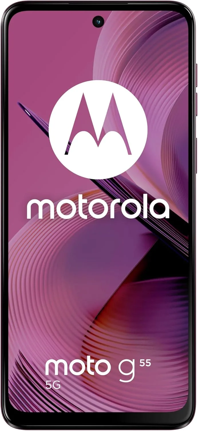 Motorola Moto G55 Dual-SIM 256GB ROM + 8GB RAM (GSM Only | No CDMA) Factory Unlocked 5G Smartphone (Twilight Purple) - International Version