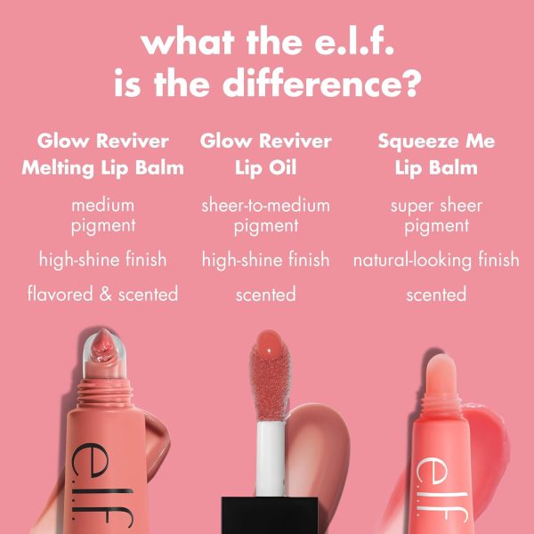 ⁦e.l.f. Glow Reviver Melting Lip Balm, Tinted Formula, With Shea Butter & Hyaluronic Acid, Vegan & Cruelty-Free, Yummy Gummy⁩ - الصورة ⁦6⁩