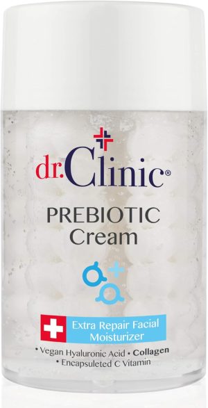 Dr.Clinic Prebiotic Extra Repair Facial Cream | Anti Aging, Youthful Skin Revitalizing Treatment | Firming, Smoothing Wrinkles & Lines 3.38 fl.Oz