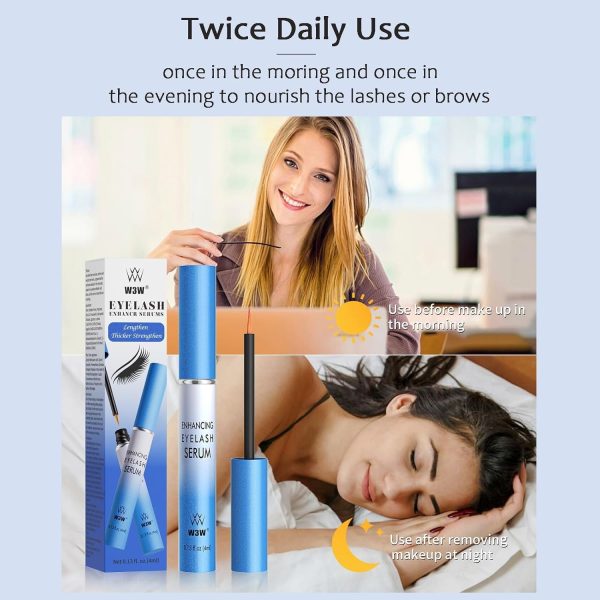 ⁦Azonee Lash Serum, Eyelashes Serum for Eyelash & Eyebrow Growth, 4ml Rapid Eyelash Growth Enhancing Serum, Lash Serum for Eyelash Enhance, Gentle Formula for Longer, Fuller, and Thicker Lashes & Brows⁩ - الصورة ⁦4⁩