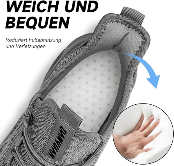 ⁦VGPSFN Women's Slip-On Outdoor Trainers, Lightweight and Breathable Sports Shoes, Everyday Leisure Shoes, Comfortable Shoes with Flat Sole for Road Running, Hiking, Training⁩ - الصورة ⁦3⁩