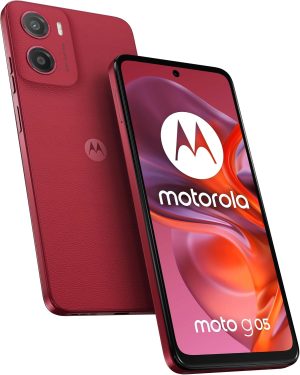 Motorola Moto G05 Dual-SIM 256GB ROM + 4GB RAM (GSM Only | No CDMA) Factory Unlocked 4G/LTE Smartphone (Plum Red) - International Version