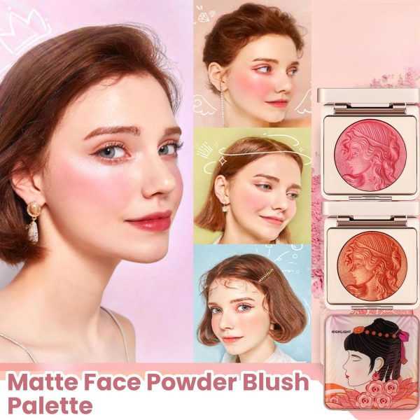 ⁦NALACAL 2-Piece Embossed Smooth Powder Blush Palette – Vibrant Orange and Pink Blushers for Flawless Cheeks, Featuring Matte Finish and Rich Pigmentation for Stunning Makeup Looks⁩ - الصورة ⁦6⁩