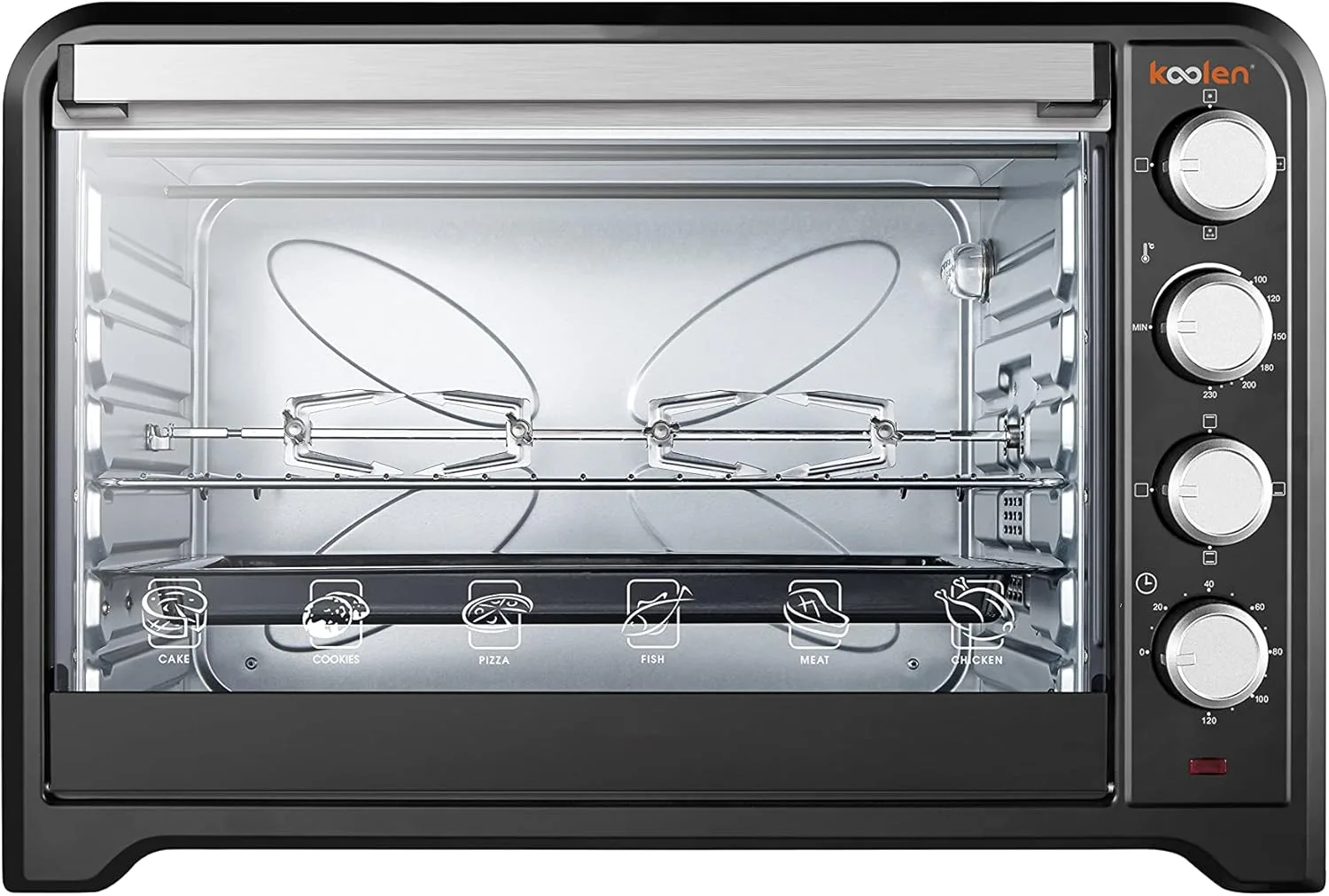 Koolen Electric Oven, 2800W, 100L Capacity, Black