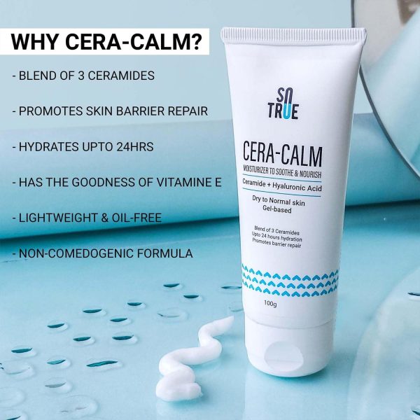 ⁦Sotrue Ceramide Face Moisturizer for Dry to Normal Skin with Hyaluronic Acid For Deep Hydration & Barrier Repair | for Women & Men, 100g⁩ - الصورة ⁦3⁩