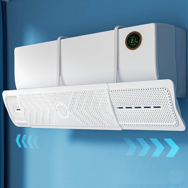 ⁦ANYUAN Air Conditioner Deflector,Split Ac Air Conditioning Baffles,Wall-Mounted Retractable Air-Conditioning Deflectors, For Wind Protection Wind Blocking And Directional (White)⁩ - الصورة ⁦6⁩