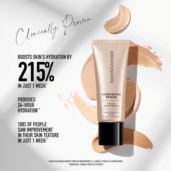 ⁦bareMinerals Complexion Rescue Tinted Hydrating Gel Cream SPF 30, Buttercream 03, 1.18 Ounce⁩ - الصورة ⁦4⁩