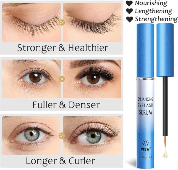 ⁦Azonee Lash Serum, Eyelashes Serum for Eyelash & Eyebrow Growth, 4ml Rapid Eyelash Growth Enhancing Serum, Lash Serum for Eyelash Enhance, Gentle Formula for Longer, Fuller, and Thicker Lashes & Brows⁩ - الصورة ⁦3⁩