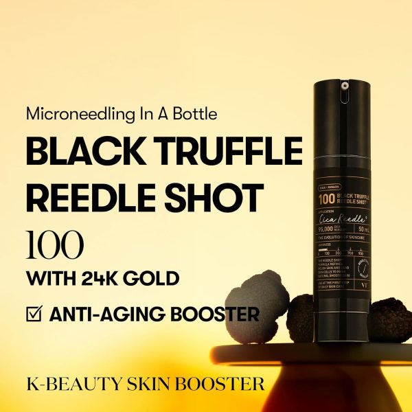 ⁦VT COSMETICS Black Truffle Reedle Shot 100, Spicule Microneedling Serum, Anti-Aging Exosome Serum with 24K Gold, Exfoliation, Smooth & Glass Skin, Korean Skin Booster, 1.69 fl. oz. (50ml)⁩ - الصورة ⁦2⁩