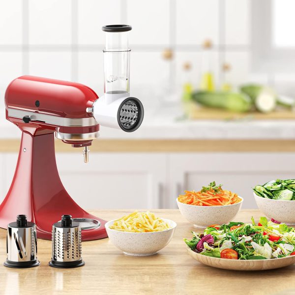 ⁦Slicer Shredder Attachment for KitchenAid Stand Mixers, Vegetable Cheese Grater Salad Maker Food Slicers Accessories for Kitchenaid, Easy Clean Dishwasher Safe Cheese Shredder by Gvode⁩ - الصورة ⁦6⁩