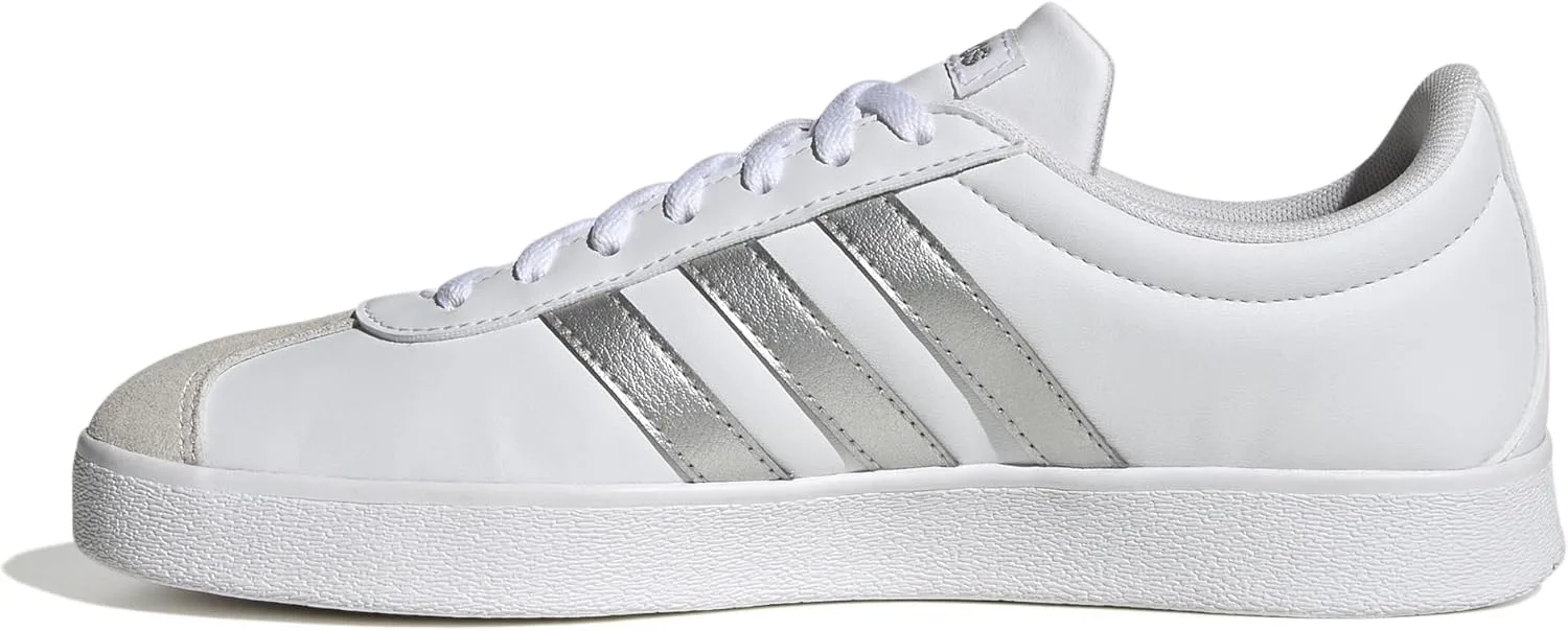 adidas VL COURT BASE FTWWHT/SILVMT/GREONE SKATEBOARDING SHOES - LOW (NON FOOTBALL) for WOMEN size
