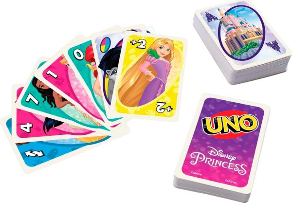 ⁦UNO® Disney Princesses Matching Card Game, 112 Cards for Players 7 Years Old & Up⁩ - الصورة ⁦6⁩