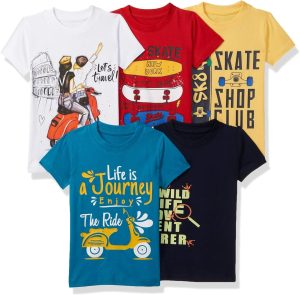 T2F boys Boys Tshirt T-Shirt (pack of 5)