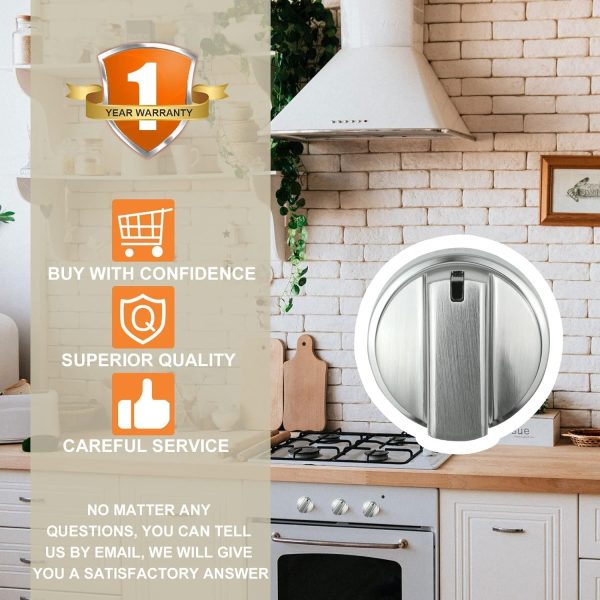 ⁦مقبض من الستانلس ستيل من نالاكال، 5 قطع، WB03x24818 PS11729081 AP5989029، مقبض بديل للموقد متوافق مع مقبض موقد جي اي، غير عالمي؟⁩ - الصورة ⁦7⁩