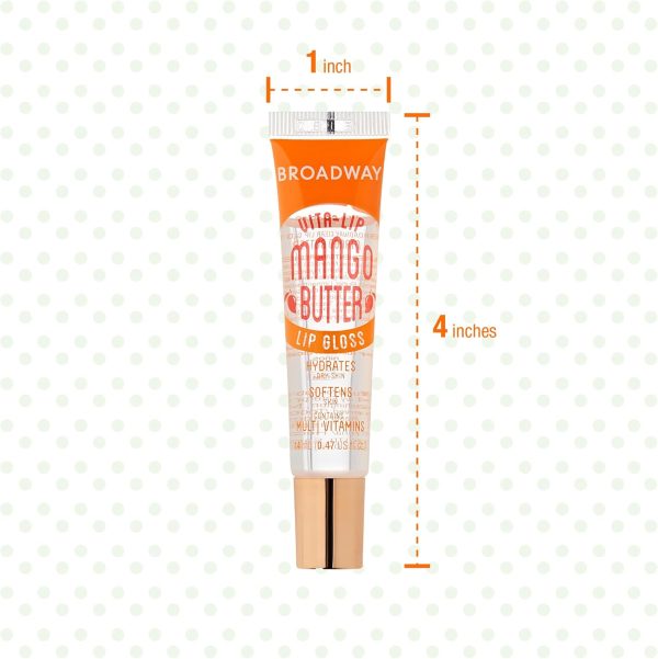 ⁦Ruby Kisses Broadway Vita-Lip Clear Lip Gloss (10 Pack), Ultra-Hydrating & Soothing Formula with Vitamins, High-Shine Non-Sticky Finish Lip Balm with Mint, Rosehip, Coconut, Mango, Argan, Honey, Shea⁩ - الصورة ⁦8⁩