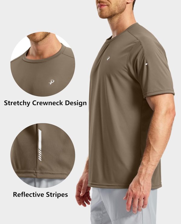 ⁦Pudolla Men's Workout Running T-Shirts Lightweight Quick Dry Athletic Gym Shirts for Men Short Sleeve Sport Tee Tops⁩ - الصورة ⁦3⁩