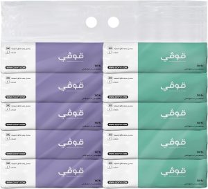 مناديل ناعمة للوجه مكونة من 3 طبقات من جوفي، عبوة من 300 منديل × 10 علب