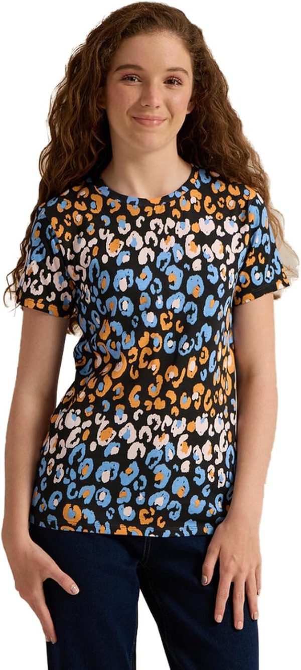 REDTAG Senior Girls Multicolour Printed T-Shirt