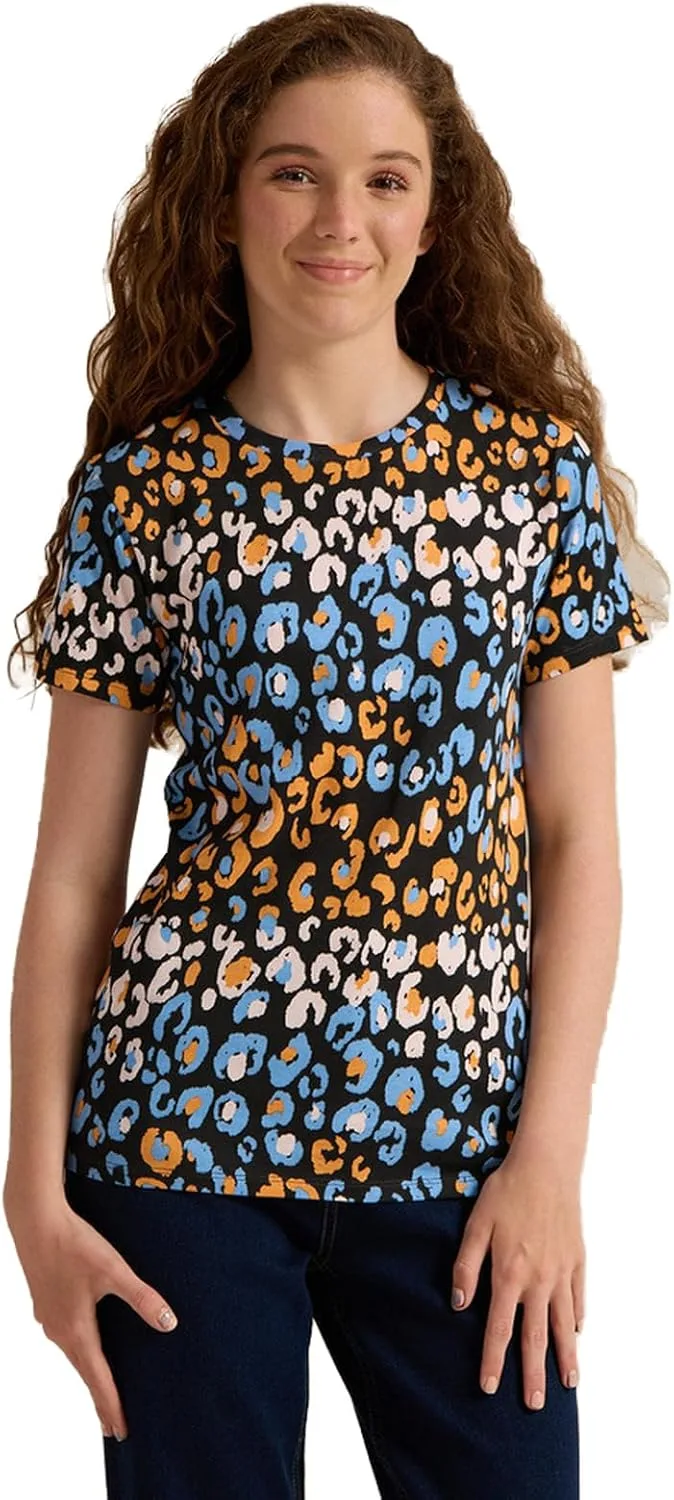 REDTAG Senior Girls Multicolour Printed T-Shirt