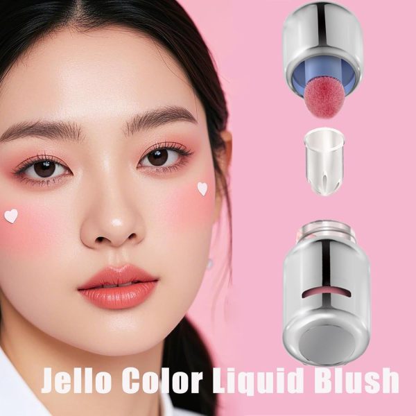 ⁦Aztk Liquid Blush, Aztk Blush Lotion, 2025 New Jelly Color Liquid Blushes, Jello Color Liquids Blushes with Sponge Head, Matte Nude Makeup Blusher Cream (04)⁩ - الصورة ⁦4⁩