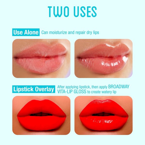 ⁦Ruby Kisses Broadway Vita-Lip Clear Lip Gloss (10 Pack), Ultra-Hydrating & Soothing Formula with Vitamins, High-Shine Non-Sticky Finish Lip Balm with Mint, Rosehip, Coconut, Mango, Argan, Honey, Shea⁩ - الصورة ⁦6⁩