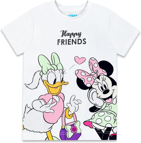 ⁦Disney Girls Disney Mickey & Friends Kids Girls Short Sleeves T-Shirt Western (pack of 1)⁩ - الصورة ⁦2⁩