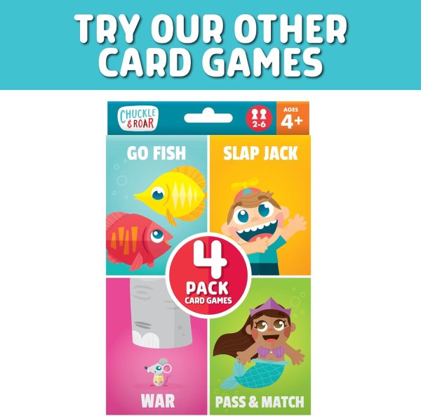 ⁦Chuckle & Roar - Classic Card Games 4pk - Ages 4 and up - Family Game Night - Old Maid, Crazy 8s, Spoons, Matching⁩ - الصورة ⁦6⁩