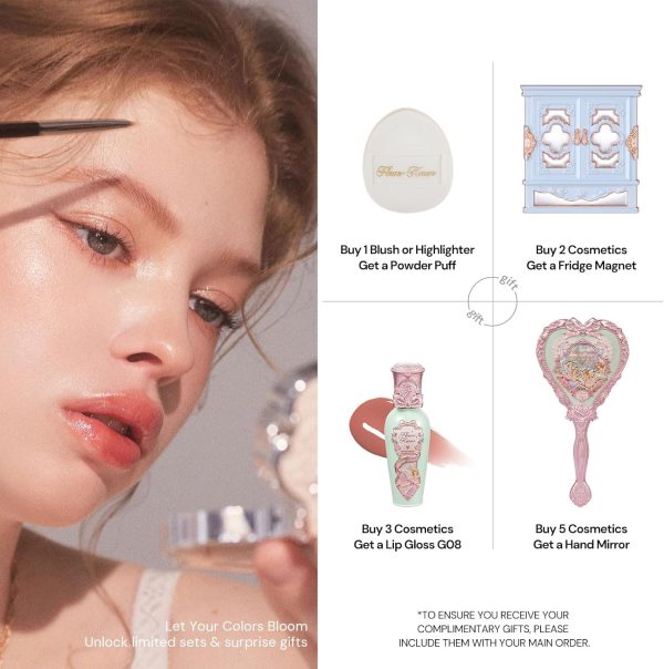 ⁦Flower Knows Violet Strawberry Rococo Glowy Lip Gloss-Moisturizing Tinted Lip Oil-Hydrating Lip Makeup for Girls&Women-Vegan & Cruelty-Free-0.12 Fl Oz,1 Count (G01 Strawberry Macaron)⁩ - الصورة ⁦2⁩