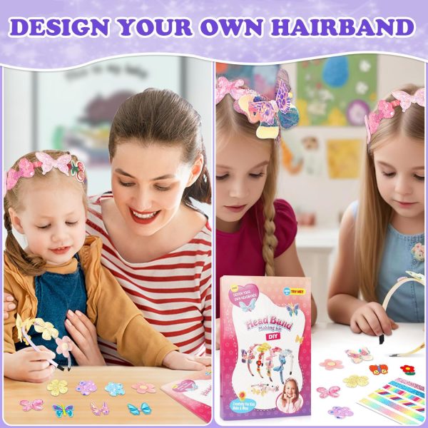 ⁦WEKUBA Headband Making Kit for Girls, Kids Hair Accessories Craft Sets, DIY Hair Band for Kids 5-12 Year Old, Little Children's Art & Craft Gifts, Headband Girls Toy Gift⁩ - الصورة ⁦6⁩