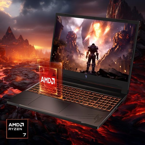 ⁦Acer Nitro V Gaming Laptop | AMD Ryzen 7 8845HS Octa-Core AI Capable Processor | NVIDIA GeForce RTX 4060 GPU | 16" WUXGA IPS 165Hz Display | 16GB DDR5 | 1TB Gen 4 SSD | Wi-Fi 6E | ANV16-41-R5J0⁩ - الصورة ⁦2⁩