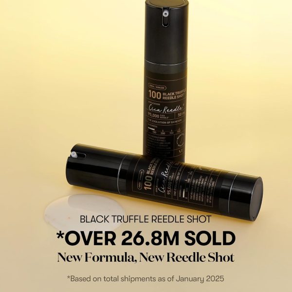 ⁦VT COSMETICS Black Truffle Reedle Shot 100, Spicule Microneedling Serum, Anti-Aging Exosome Serum with 24K Gold, Exfoliation, Smooth & Glass Skin, Korean Skin Booster, 1.69 fl. oz. (50ml)⁩ - الصورة ⁦3⁩