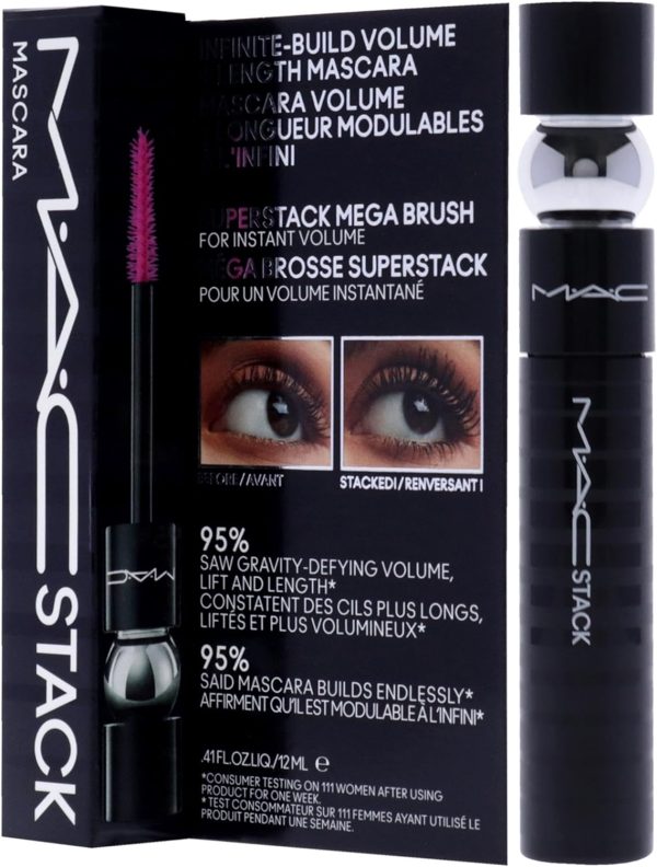 ⁦MAC MAC Stack Mascara Superstack Macro Brush For Women 0.41 oz Mascara⁩ - الصورة ⁦4⁩