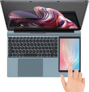 GYX-KAWSN 15.6+7″ Dual-Screen Laptop Touch Screen Two-In-One Game Notebook Student Business Office Design Portable,16G+1TB