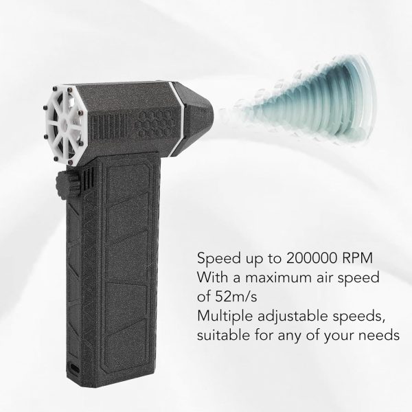 ⁦Jet Dry Mini Blower, 200000RPM Air Blower Super, Stepless Speed Control Jet Dry Blower, Fast Charge Turbo Powered Mini Portable Blower, Mini Jet Blower for Cleaning, Camp⁩ - الصورة ⁦3⁩