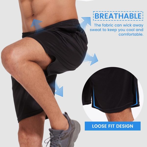 ⁦AUTOYSUR Boys Compression Shirts Short Sleeve and Athletic Running Shorts Set, Athletic Compression Tops, Quick Dry Workout Sets for Boy⁩ - الصورة ⁦6⁩