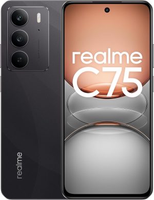 Realme C75 Dual-SIM 128GB ROM + 8GB RAM (GSM Only | No CDMA) Factory Unlocked 4G/LTE Smartphone (Black) - International Version