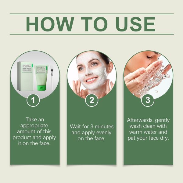 ⁦Maxmana Secret Green Tomato Clay Mask Cleanser,Pore Purifying with 49% Green Tomato Extract,Sebum & Clogged Pore Care,Exfoliation and Control Sebum, Fragrance-Free,Vegan 4.23 fl.oz (1PCS)⁩ - الصورة ⁦2⁩