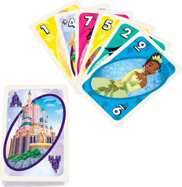 ⁦UNO® Disney Princesses Matching Card Game, 112 Cards for Players 7 Years Old & Up⁩ - الصورة ⁦3⁩