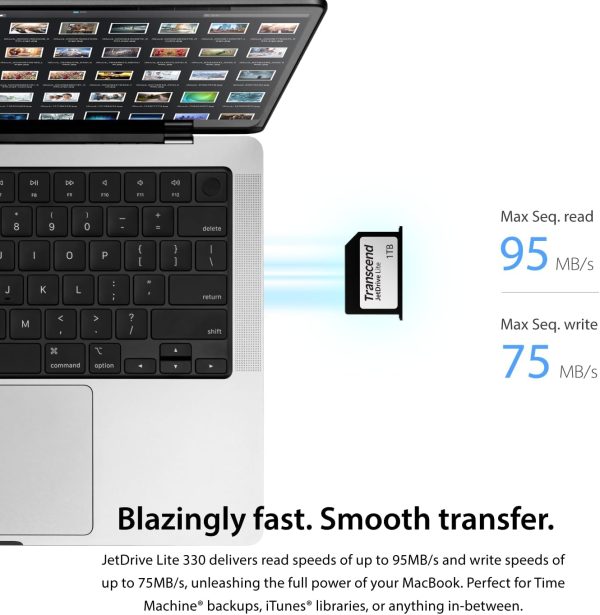⁦Transcend 512GB JetDrive Lite 330 MacBook Pro 14" & 16" 2021 & MacBook Pro Retina Display 13" 12-E15 TS512GJDL330⁩ - الصورة ⁦3⁩