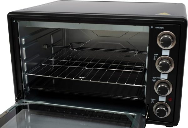 ⁦Techno Best Electric Oven with Convection Function, 60 Liter Capacity, Black⁩ - الصورة ⁦2⁩