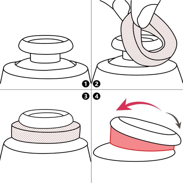 ⁦PlayVital 5 Pairs Aim Assist Target Motion Control Precision Rings for PS5, for PS4, Xbox Series X/S, Xbox One, Xbox 360, Switch Pro Controller - 5 Colors 3 Different Strength⁩ - الصورة ⁦5⁩