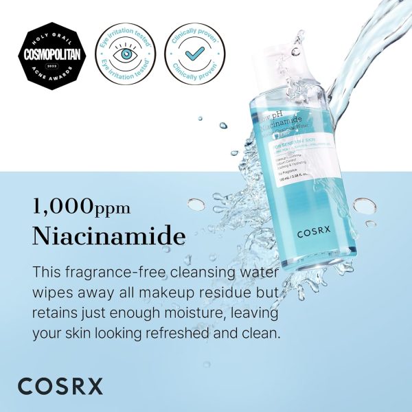 ⁦COSRX Low PH Niacinamide Micellar Cleansing Water 100ml⁩ - الصورة ⁦2⁩