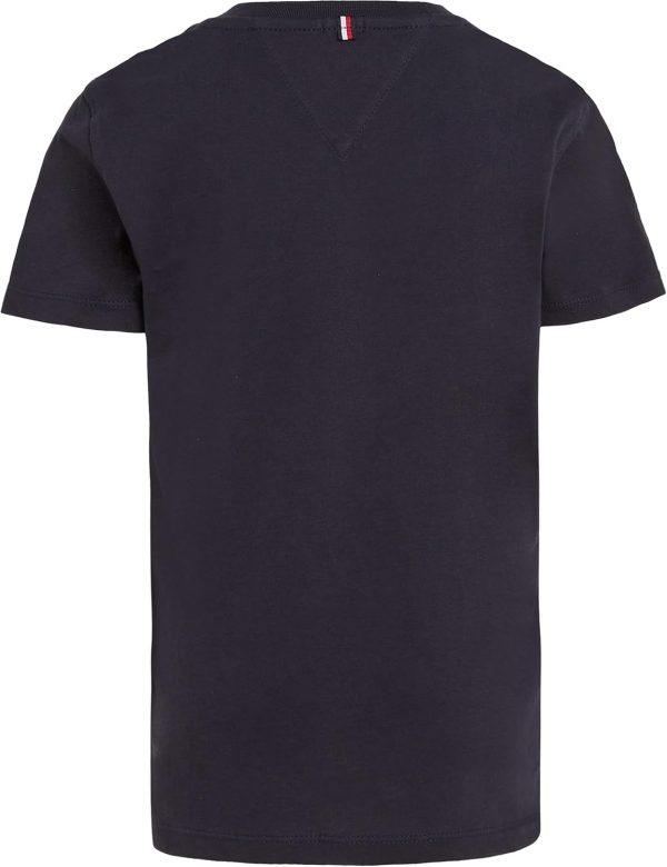 ⁦Tommy Hilfiger Boy's Basic Vn Short Sleeves S/S Knit Tops⁩ - الصورة ⁦2⁩