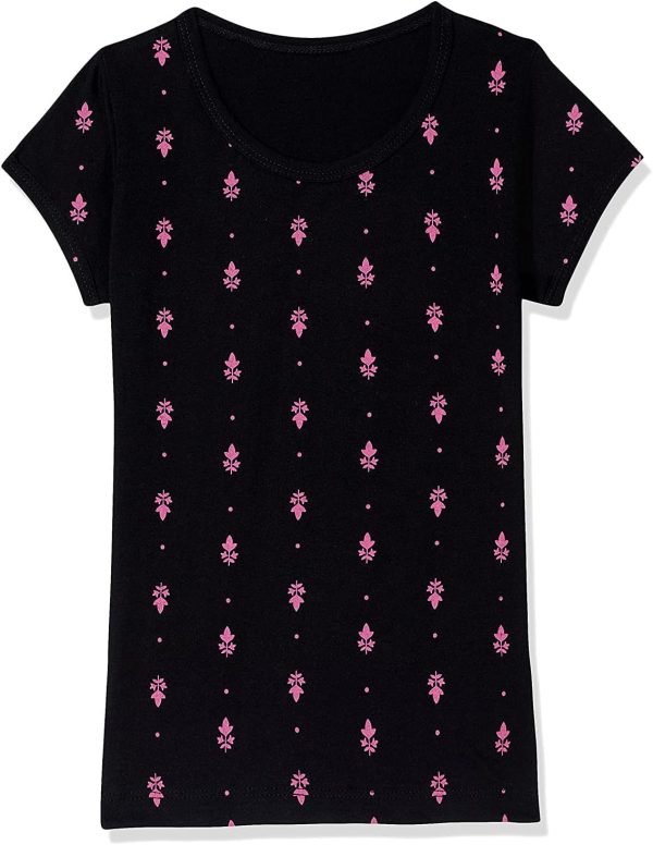 ⁦T2F Girls Girls All over Printed Regular Fit T-Shirt T-Shirt⁩ - الصورة ⁦3⁩