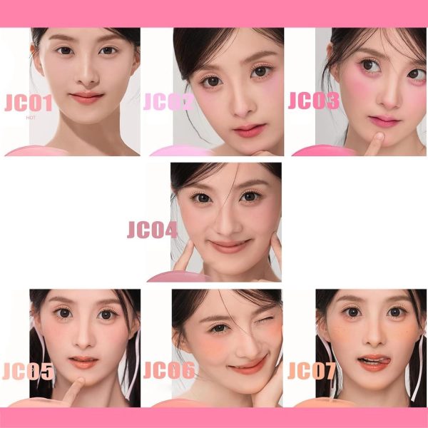 ⁦Aztk Liquid Blush, Aztk Blush Lotion, 2025 New Jelly Color Liquid Blushes, Jello Color Liquids Blushes with Sponge Head, Matte Nude Makeup Blusher Cream (04)⁩ - الصورة ⁦5⁩